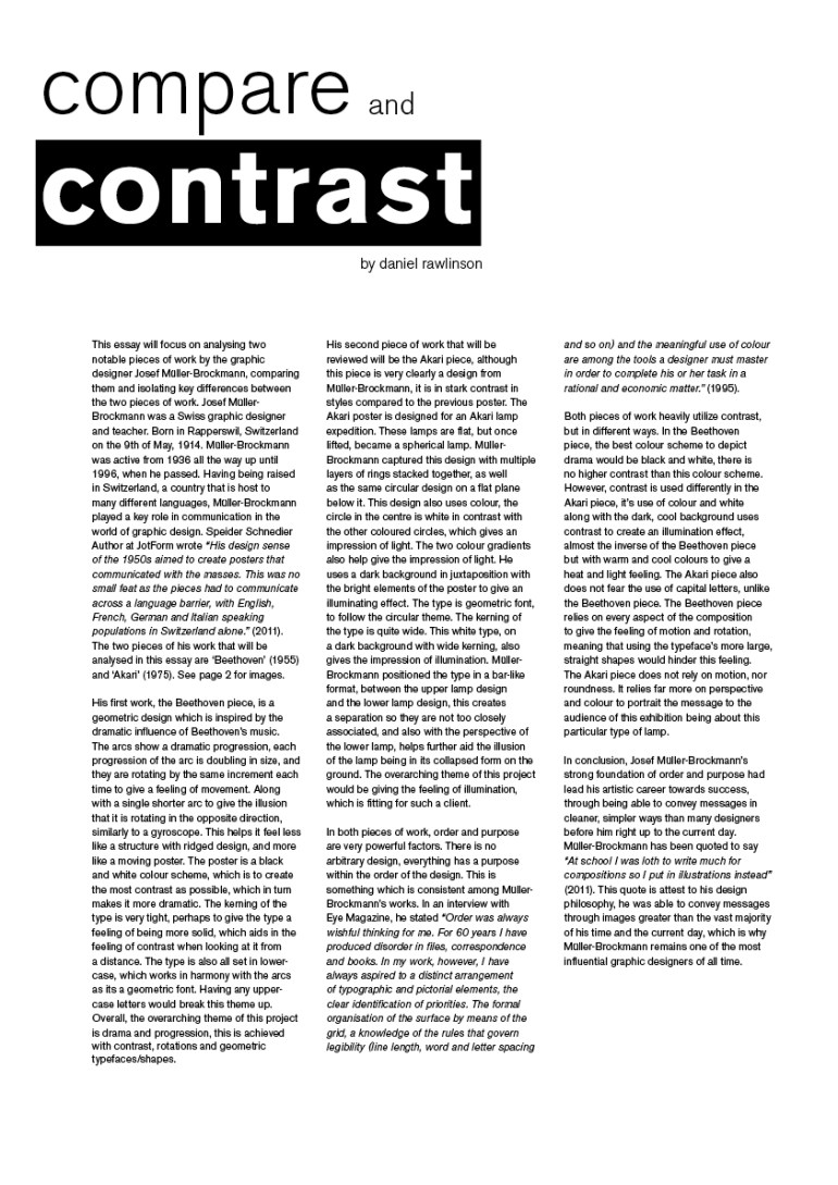 Compare and Contrast